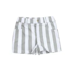 a.t.u.n. A T U N Girls Grey Striped Shorts-picture-24