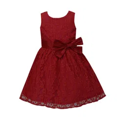 a.t.u.n. A T U N Girls Maroon Lace Dress-picture-18