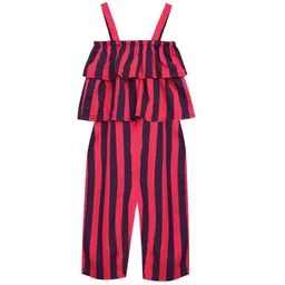 a.t.u.n. A T U N Girls Red & Navy Blue Striped Basic Jumpsuit-picture-20