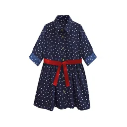 a.t.u.n. A T U N Navy Blue Shirt Dress-picture-57