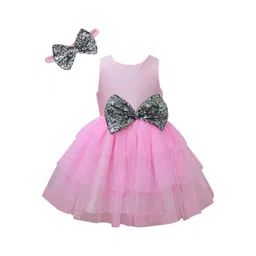 a.t.u.n. A T U N Pink Embellished Net Dress-picture-41