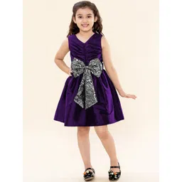 a.t.u.n. A T U N Purple Embellished Dress-picture-57