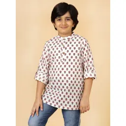 A.T.U.N. Boys Ivory Cotton Printed Kurta-picture-26
