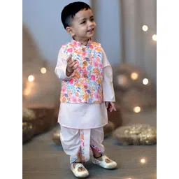 A.T.U.N. Boys Mandarin Collar Straight Kurta With Dhoti Pants-picture-19