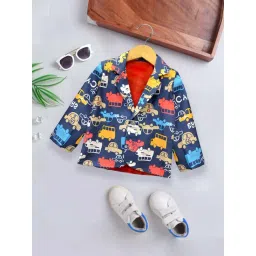 A.T.U.N. Boys Multicolor Printed Full Sleeves Blazer-picture-11