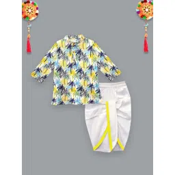 A.T.U.N. Boys Multicolor Printed Full Sleeves Kurta Set-picture-29