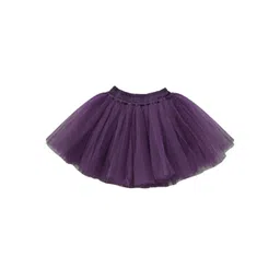 A.T.U.N. Girls Burgundy Solid Flared Mini Tutu Skirt-picture-33