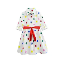 A.T.U.N. Girls Cream Printed Full Sleeves Shirt Dress-picture-19