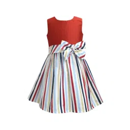 A.T.U.N. Girls Maroon Striped Dress-picture-13