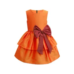A.T.U.N. Girls Orange & Maroon Regular Dress-picture-30