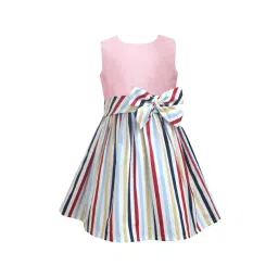 A.T.U.N. Girls Pink Striped Dress-picture-16