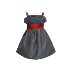 A.T.U.N. Grey & Maroon Solid Dress-picture-36