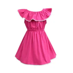 A.T.U.N. Hot Pink Solid Dress-picture-19