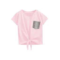 A.T.U.N. Pink Bubble Knot Pure Cotton Top-picture-37