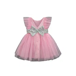 A.T.U.N. Salmon Pink Solid Dress image 2