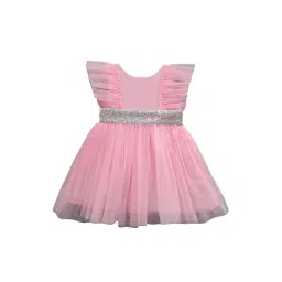 A.T.U.N. Salmon Pink Solid Dress image 1