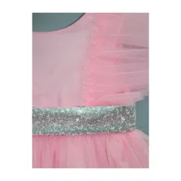 A.T.U.N. Salmon Pink Solid Dress image 3