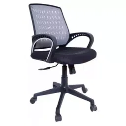Augastra A016 Grey Medium Backrest Mesh Microfiber Office Executive Non-Ergonomic Chair-picture-12