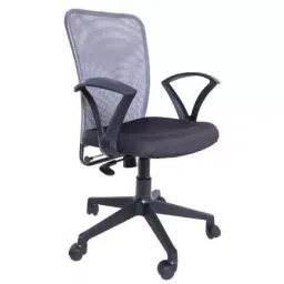Augastra A018 Grey High Backrest Mesh Microfiber Office Executive Non-Ergonomic Chair-picture-27