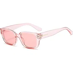 AUGEN By Visions India Retro Vintage Square Abstract Unisex Sunglasses UV400 Protected Medium Size (Pink, 119) - Pack of 1-picture-11