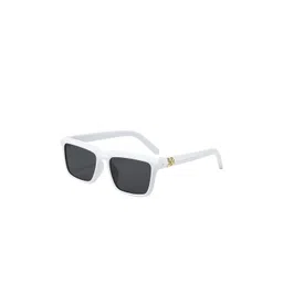 AUGEN Unisex Black Lens & White Rectangle Sunglasses with-picture-16