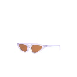 AUGEN Unisex Brown Lens & White Cateye Sunglasses with UV Protected Lens VI-SG-YS026-Clear-picture-27