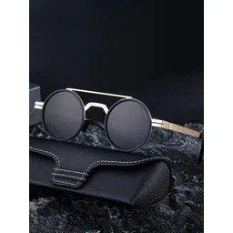 AUGEN Unisex Round Sunglasses with UV Protected Lens VI-SG-232-C2-picture-22