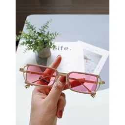 AUGEN Unisex Square Sunglasses with UV Protected Lens VI-SG-162-C3-Pink-picture-28