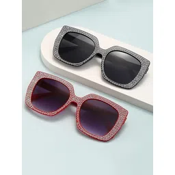 AUGEN Unisex Yellow Lens & Black Oversized Sunglasses with-picture-29