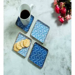 august collectives Blue Iron ikat (Set of 4) Coasters-picture-31