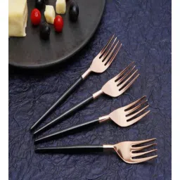 august collectives Rose Gold Stainless Steel (Set of 4) Fork-picture-19