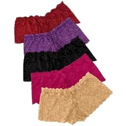 aumflyengrie Women's Lace Boyshort Panties Ultra-Soft Stretchy Floral Lace Underwear - Breathable Seamless Mid-Rise Lingerie Briefs in-picture-21