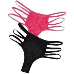 aumflyengrie Women's Lace Thong Panties Multi-Strap Low-Rise Lingerie Set with Sheer Lace Front – Cheeky Cut Seamless Thongs for Special Occasions-picture-51