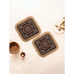 Aura 2-Pcs Brown & Beige Printed FloorMats-picture-33