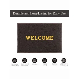 Aura 2-Pcs Brown & Black Printed Anti Skid Doormat image 3