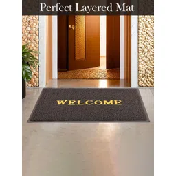 Aura 2-Pcs Brown & Black Printed Anti Skid Doormat image 4