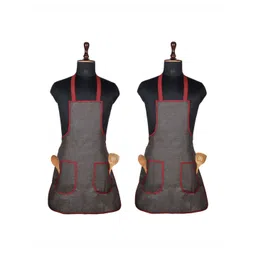 Aura 2-Pcs Brown & Maroon Water-ProofAprons-picture-28