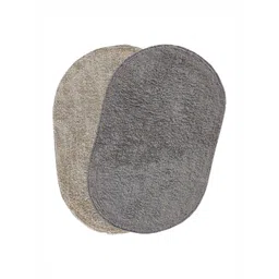 Aura 2-Pcs Grey & Beige Cotton Bath Rugs-picture-20