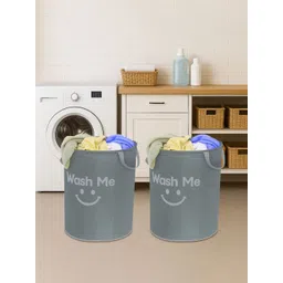 Aura 2-Pcs Grey Printed Foldable LaundryBag45L-picture-31