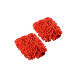 Aura 2-Pcs Red 100 GSM Double Sided Car Washing Gloves-image-9