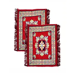 Aura 2-Pcs Red & Beige Printed Prayer Mat-image-12