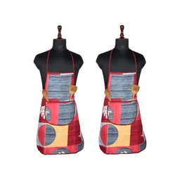 Aura 2-Pcs Red & Grey Printed Water-ProofAprons-image-40