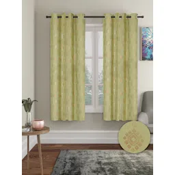 Aura 2 Pieces Ethnic Motifs Printed Black-Out Window Curtains-picture-15