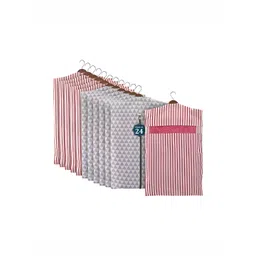 Aura 24-Pcs Grey & Maroon Printed Pure Cotton Multi-Utility Organisers-picture-28