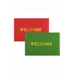 Aura 2Pcs Green & Red Self-Designed Anti-Slip Eco-Friendly Absorbent Large Doormats-picture-28