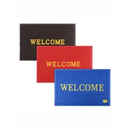 Aura 3-Pcs Red & Brown Printed Anti Skid Doormat-picture-32