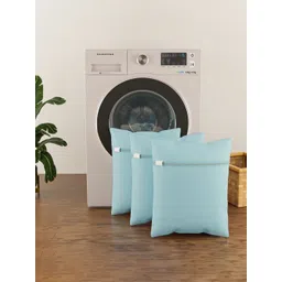 Aura 3Pcs Blue Reusable Mesh Laundry Bags With Zipper-picture-16