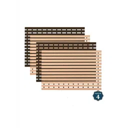 Aura 4-Pcs Beige & Black Textured 110 GSM Bath Rugs-picture-19