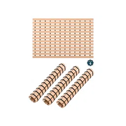 Aura 4-Pcs Beige & Black Textured 110 GSM Plastic Bath Rugs-picture-18