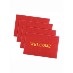 Aura 4-Pcs Red & Yellow Printed Anti-Skid Doormats-picture-41